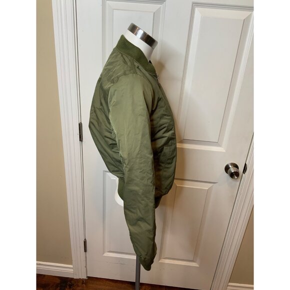 Madewell Army Green Bomber Zip-Up Jacket, Size Small, NWT! - Picture 2 of 5